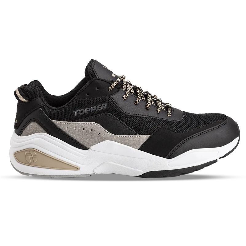 ZAPATILLAS-RUNNING-HOMBRE-TOPPER-CIRCUS-NEGRO÷GRIS-PALOMA÷BEIGE