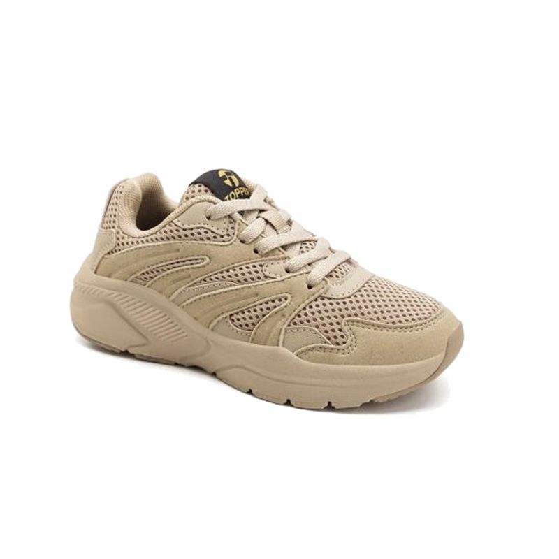 ZAPATILLAS-URBANAS-NIÑO-TOPPER-AKRON-KIDS-BEIGE-HUMUS÷NEGRO
