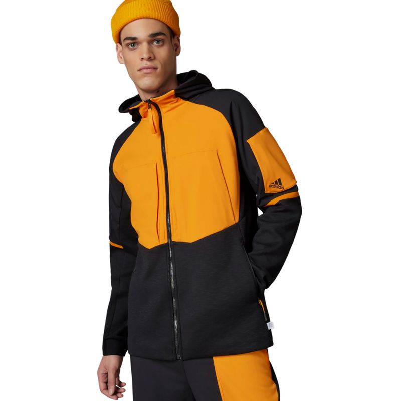 Campera adidas naranja discount hombre