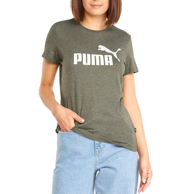 Camiseta Mujer PUMA Essentials Logo Gris