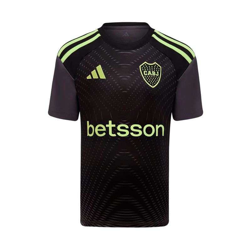 CAMISETA-FUTBOL-NIÑO-ADIDAS-BOCA-JR-ARQUERO-25−26