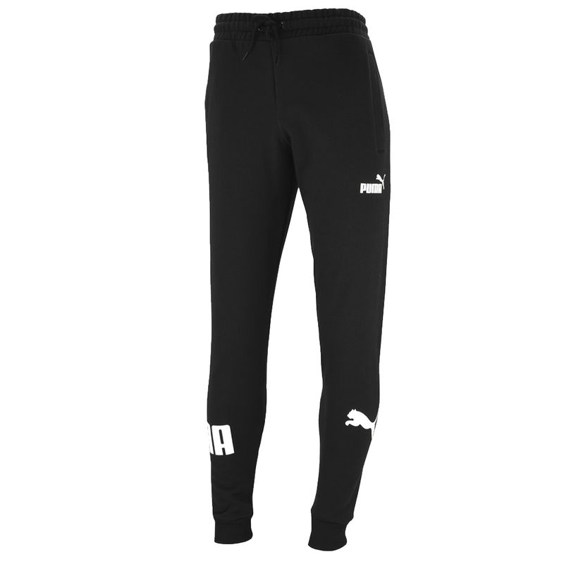 PUMA Hombre Pants Pantalones de Deporte con Logotipo Hombre Power S Black:  : Moda