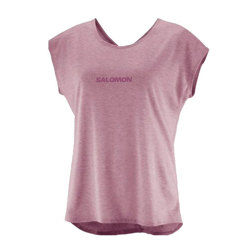 REMERA-TRAIL-RUNNING-MUJER-SALOMON-COTTON-SS-HEATHER